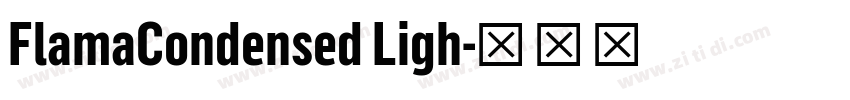 FlamaCondensed Ligh字体转换
